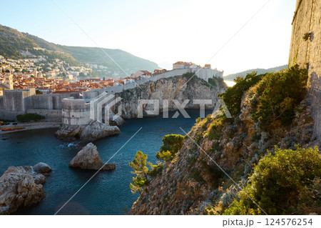 Panorama of Dubrovnik old town in Croatia 124576254