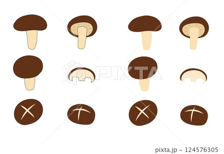 しいたけのイラスト しいたけのイラスト 124576305
