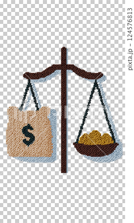 Money Balance Scale 124576813