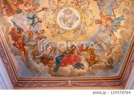 interiors of National palace of Mafra, portugal interiors of National palace of Mafra, portugal 124578764