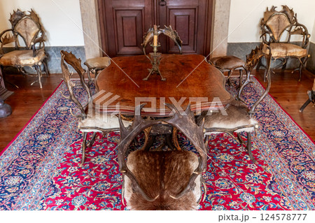 interiors of National palace of Mafra, portugal 124578777