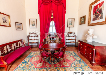 interiors of National palace of Mafra, portugal 124578781