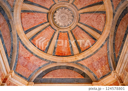 interiors of National palace of Mafra, portugal interiors of National palace of Mafra, portugal 124578801