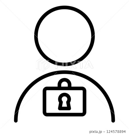 アイコン　マイページ　ログイン　ショッピングサイト　webアイコン　UI　ベクターイラスト 124578894