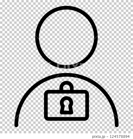 アイコン　マイページ　ログイン　ショッピングサイト　webアイコン　UI　ベクターイラスト 124578894