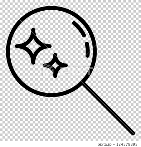 アイコン　検索　虫めがね　ショッピング　webアイコン　UI　ベクターイラスト 124578895