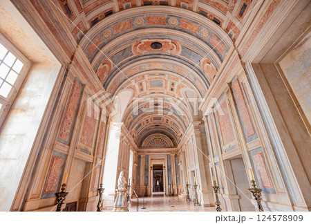 interiors of National palace of Mafra, portugal 124578909