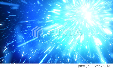 右側で炸裂する火花 - ブルー 右側で炸裂する火花 - ブルー 124578918