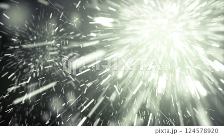 右側で炸裂する火花 - ホワイト 124578920