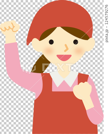 エプロンの女性 124579276