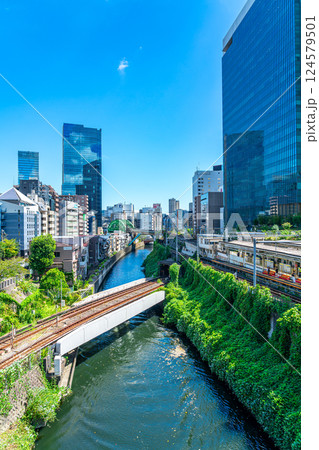 【東京都】聖橋から見た御茶ノ水の街並み 124579501