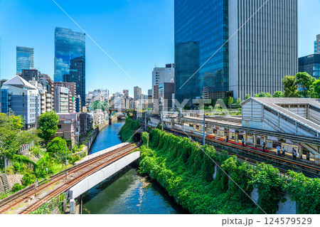 【東京都】聖橋から見た御茶ノ水の街並み 【東京都】聖橋から見た御茶ノ水の街並み 124579529