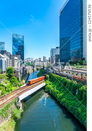 【東京都】聖橋から見た御茶ノ水の街並み 【東京都】聖橋から見た御茶ノ水の街並み 124579536