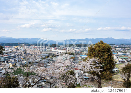 永田平公園から見る春の小林市の街並み 124579654