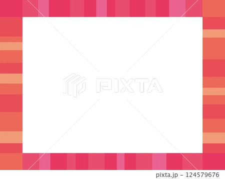 幾何学模様 フレーム ピンク オレンジ色 幾何学模様 フレーム ピンク オレンジ色 124579676