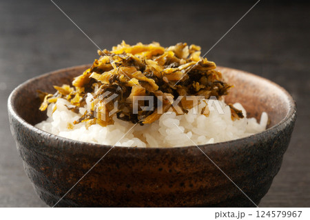 高菜をのせたご飯 高菜をのせたご飯 124579967