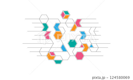 Creative idea of modern design with abstract geometric background. Minimalistic vector texture with polygonal pattern. 124580069