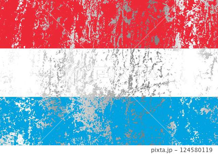 Luxembourg flag with grunge effect. Luxembourg flag with grunge effect. 124580119