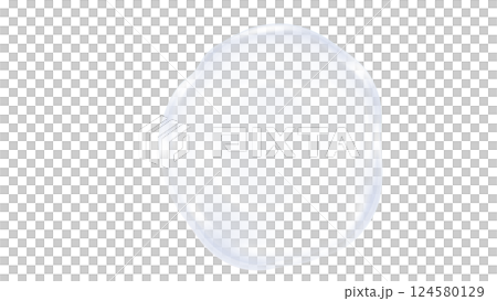 バブル球体　ジェル状png　素材イラスト　グレー灰色　背景白 124580129