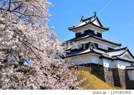 桜景　白河小峰城　御三階櫓 124580369