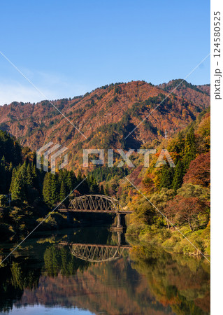 Tadami line railroad bridge near Aizu-Mizunuma station 124580525