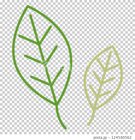 Simple leaf icon 124580562