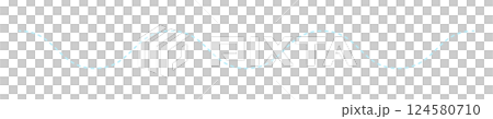 Wavy light blue dotted decorative line - Simple and cute design accent or up-down image material 124580710
