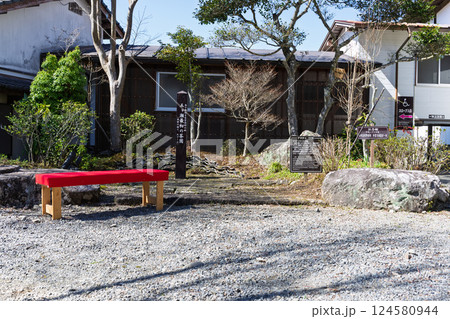 境内風景　浄専寺「天然記念物　樹齢300年以上を誇るしだれ桜」宮崎県　五ヶ瀬町 124580944