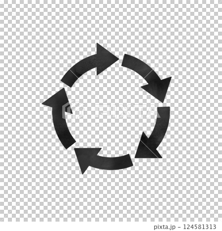 Circulation flow icon (black, 5 lines) Circulation flow icon (black, 5 lines) 124581313