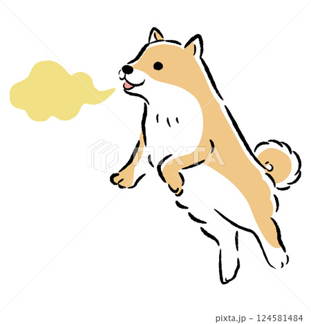 犬の口臭のイラスト 犬の口臭のイラスト 124581484