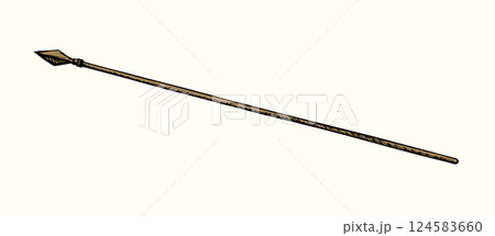 Vector drawing. Old big spear 124583660
