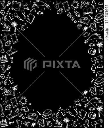 Vector background. Pattern of various icons Vector background. Pattern of various icons 124583665