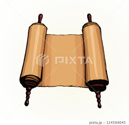 Scroll. Vector drawing icon sign 124584045