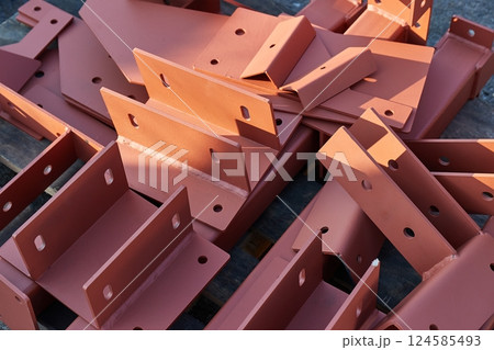 Steel bracket sections for building construction Steel bracket sections for building construction 124585493