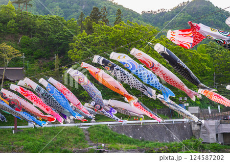 春の風物詩　鯉のぼり 124587202
