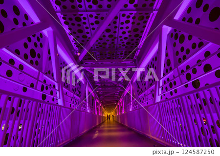 アブダビ市内の歩道橋　 124587250