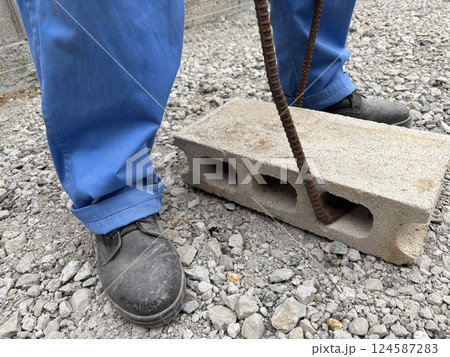 土間コン転圧DIY 土間コン転圧DIY 124587283