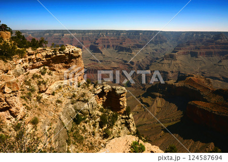 Hazy Sky Day At The Grand Canyon Arizona Hazy Sky Day At The Grand Canyon Arizona 124587694