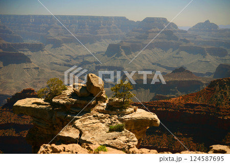 Hazy Sky Day At The Grand Canyon Arizona 124587695