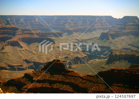 Hazy Sky Day At The Grand Canyon Arizona Hazy Sky Day At The Grand Canyon Arizona 124587697