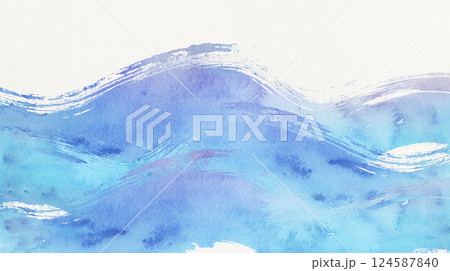 和風背景素材 毛筆で描いたような躍動感のある線 和風背景素材 毛筆で描いたような躍動感のある線 124587840