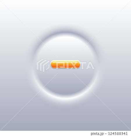 3D Circle shapes button neomorphism style, Vector illustration 3D Circle shapes button neomorphism style, Vector illustration 124588341