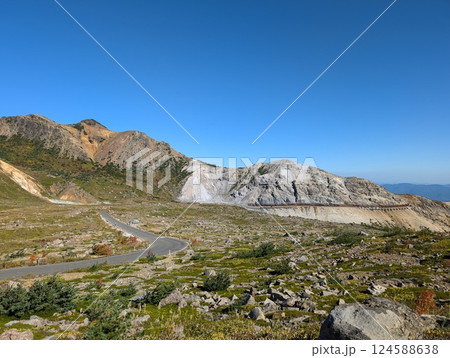 磐梯吾妻スカイライン 浄土平付近の荒涼とした山容 磐梯吾妻スカイライン 浄土平付近の荒涼とした山容 124588638