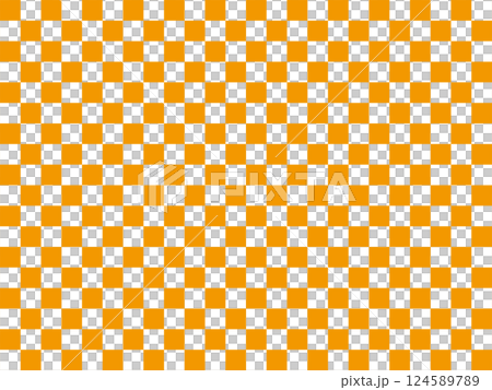 橙色格仔的圖案 124589789