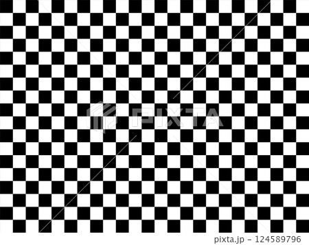 白黒の市松模様 白黒の市松模様 124589796