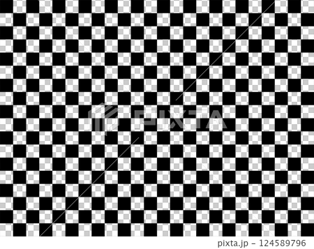 Black and white checkered pattern 124589796