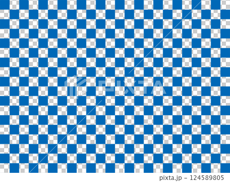 Blue checkered pattern Blue checkered pattern 124589805