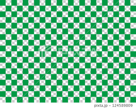 Green checkered pattern 124589809