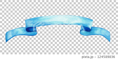 Watercolor blue ribbon, banner Fabric or rolled paper banner for the party. Hand drawn illustration, empty manuscript for text. Template for festive Munich Oktoberfest banner. Isolated from background Watercolor blue ribbon, banner Fabric or rolled paper banner for the party. Hand drawn illustration, empty manuscript for text. Template for festive Munich Oktoberfest banner. Isolated from background 124589836