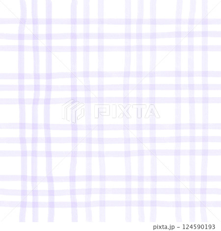 Purple Plaid Gingham Hand Drawn Background Pattern Overlay 124590193